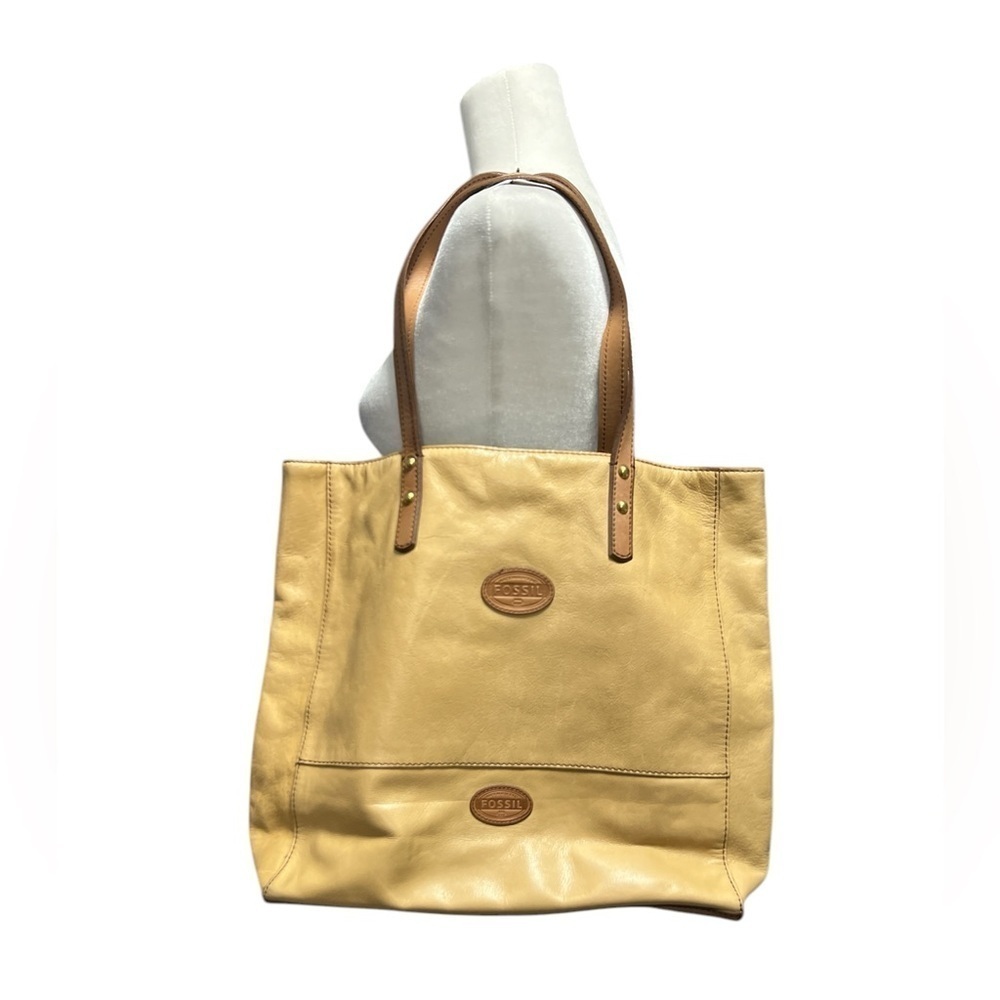 FOSSIL Cowhide Leather Large Tote Shoulder Bag